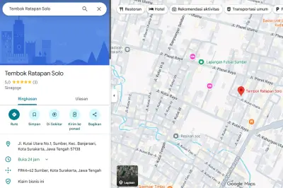 Alamat Rumah Jokowi di Google Maps Diberi Label 'Tembok Ratapan Solo'