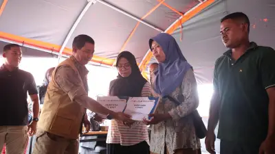 BNPB Serahkan 252 Huntara untuk Korban Bencana di Ketol Aceh Tengah