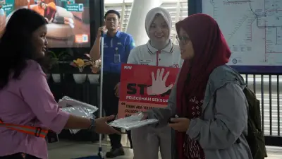 KAI Sosialisasi Anti Pelecehan LRT Jabodebek di Stasiun Dukuh Atas, Ajak Warga Ciptakan Ruang Aman