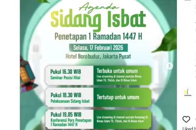 Kemenag Gelar Sidang Isbat Tertutup untuk Tentukan Awal Ramadhan 1447 H