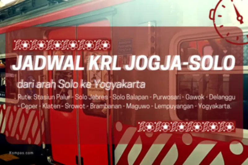 Cek Jadwal KRL Jogja-Solo Akhir Pekan 28-29 Maret 2026 untuk Perjalanan Efisien