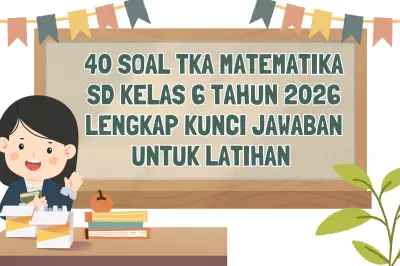 40 Soal TKA Matematika SD Kelas 6 Tahun 2026 dan Kunci Jawaban Lengkap