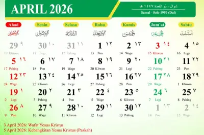 April 2026 Miliki Satu Hari Libur Tambahan, Ini Tanggal Merahnya