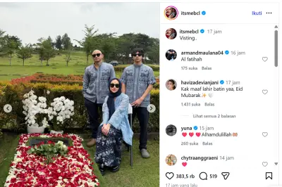 BCL Ziarah ke Makam Ashraf Sinclair di San Diego Hills Saat Lebaran