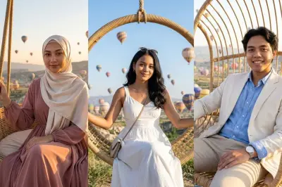 Foto Liburan Mewah di Ayunan Estetik, Cukup dari Rumah dengan AI