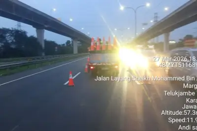JTT dan Polisi Perluas Contraflow Jadi Dua Lajur di Tol Jakarta-Cikampek untuk Arus Balik 2026