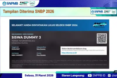 Kenali Tampilan Layar Pengumuman SNBP 2026: Ciri-Ciri Lolos atau Tidak