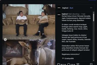 Koleksi Hewan Awetan di Rumah Japto Soerjosoemarno Jadi Sorotan Warganet