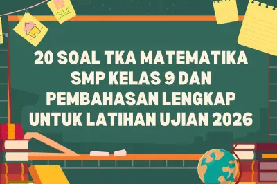 Latihan Soal TKA Matematika SMP Kelas 9 dengan Pembahasan Lengkap