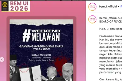 Mahasiswa UI Gelar Aksi Weekend Melawan, Desak Indonesia Keluar dari BOP