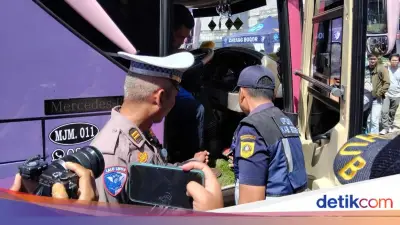 Polisi Bogor Gelar Ramp Check dan Tes Urine Sopir Bus Jelang Mudik Lebaran 2026