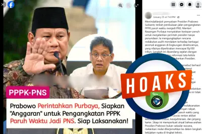 Prabowo Minta Dana Rp 100 Triliun untuk Angkat PPPK Jadi PNS, Beredar di Medsos