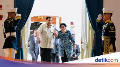 Prabowo Sambut Hangat Kunjungan Megawati di Istana Merdeka, Dasco dan Puan Ikut Hadir