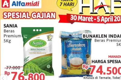 Promo Alfamidi 30 Maret 2026: Beras Premium Berbagai Merek Diskon Menarik