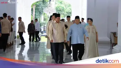 SBY dan Keluarga Halalbihalal dengan Prabowo di Istana Merdeka