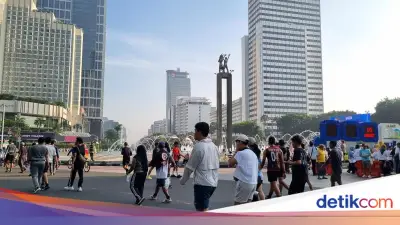 Warga Jakarta Antusias Berolahraga di CFD HI Usai Libur Lebaran
