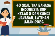 40 Soal TKA Bahasa Indonesia SMP Kelas 9 dan Kunci Jawaban untuk Latihan Ujian