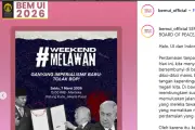 Mahasiswa UI Gelar Aksi Weekend Melawan, Desak Indonesia Keluar dari BOP