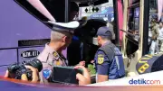 Polisi Bogor Gelar Ramp Check dan Tes Urine Sopir Bus Jelang Mudik Lebaran 2026