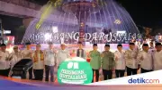 Tugu Cempako Telok Resmi Jadi Ikon Baru Bundaran Air Mancur Palembang
