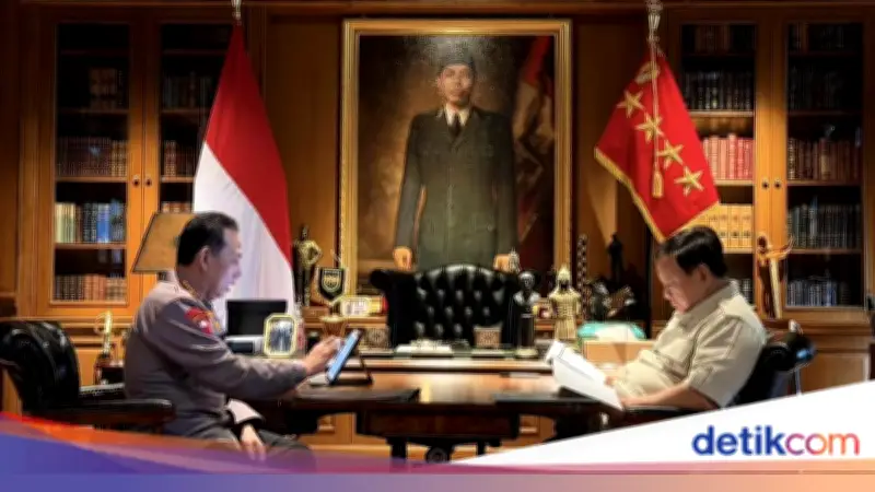 Prabowo dan Kapolri Bicara Empat Mata soal Keamanan Nasional di Hambalang