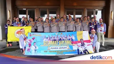 As SDM Kapolri Sambut Tim Taekwondo Polri Juara Umum WATA Championship