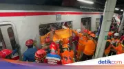 KAI: 7 Tewas, 3 Terperangkap dalam Kecelakaan Kereta di Bekasi