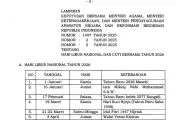 Mei 2026 Penuh Hari Libur, Kombinasi Tanggal Merah dan Cuti Bersama