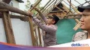 Polda Sumsel Tanggap Darurat, Bedah Rumah Lansia Korban Puting Beliung di Ogan Ilir
