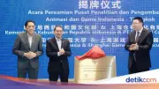 Pusat Riset Animasi dan Game RI Diresmikan di Shanghai, China