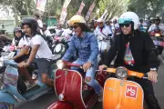 Slank Gelar Sunmori Road to Hey Slank Malang, Ratusan Vespa Banjiri Kota
