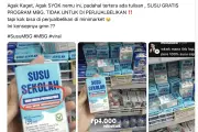 Susu Program Makan Bergizi Gratis Diduga Dijual di Minimarket, Viral di Media Sosial
