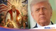 Trump Hapus Gambar AI Dirinya Mirip Yesus Setelah Dituduh Penistaan Agama