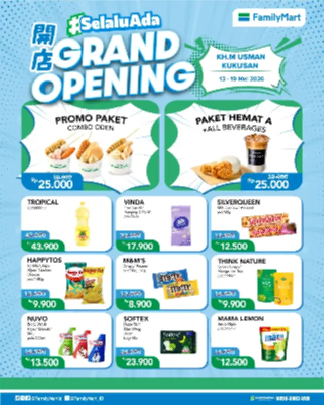 FamilyMart Diskon Grand Opening & Promo Rachick Mei 2026
