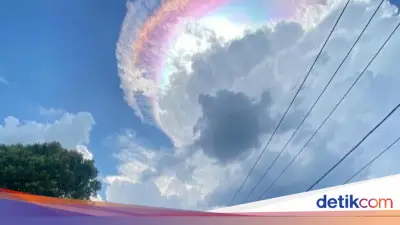 Fenomena Awan Pelangi Muncul di Langit Jonggol Bogor, Ini Kata BMKG