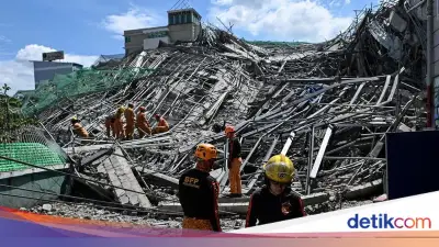Gedung 9 Lantai di Filipina Ambruk, Korban Masih Terjebak