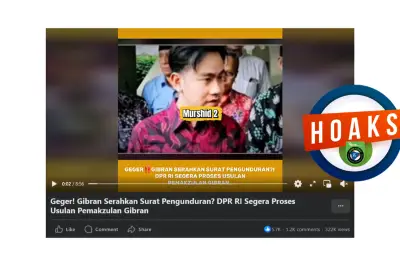 Hoaks Gibran Mundur dari Wapres, Video Lama Dipelintir