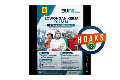 Hoaks Seleksi Pegawai Tetap PLN 2026 dengan Gaji Rp 7-25 Juta