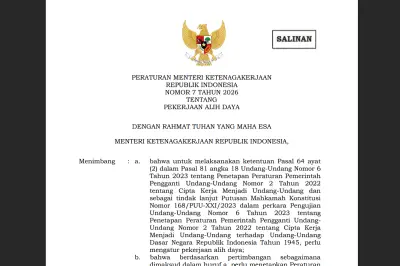 Menaker Teken Aturan Baru, Praktik Outsourcing Lebih Adil dan Jelas