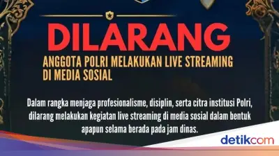 Polri Larang Anggota Live Streaming di Medsos Saat Jam Dinas