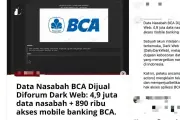 Dugaan Kebocoran Data 4,9 Juta Nasabah BCA Ramai di Medsos