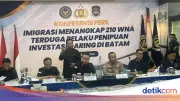 Imigrasi Tangkap 210 WNA di Batam Terkait Penipuan Investasi Online