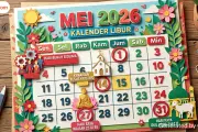 Kalender Mei 2026: Tanggal Merah, Cuti Bersama, dan Long Weekend