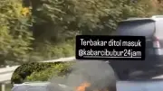 Mobil Avanza Terbakar di Tol Jagorawi, Diduga Korsleting Listrik
