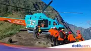Pendaki Malaysia Cedera di Gunung Rinjani Diterbangkan ke Bali