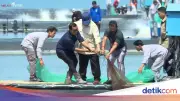 Prabowo Tarik Jala Bareng Penambak Saat Panen Raya Udang di Kebumen