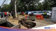 SDA Ungkap Penyebab Aliran Air Deras di Jalan Amblas Lenteng Agung