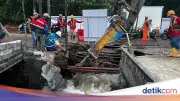 Sinkhole Lenteng Agung: Aliran Air Deras Jadi Tantangan Perbaikan