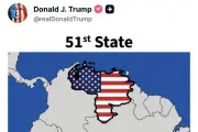 Trump Unggah Peta Venezuela dengan Label 'Negara Bagian ke-51'