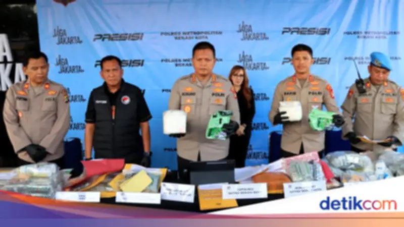 Polres Bekasi Kota Bongkar Jaringan Narkoba Sumatera-Jawa-Bali, 5 Tersangka Ditangkap